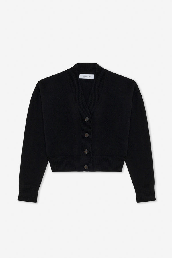 Sprwmn Black Cashmere Mia Cardigan BLACK