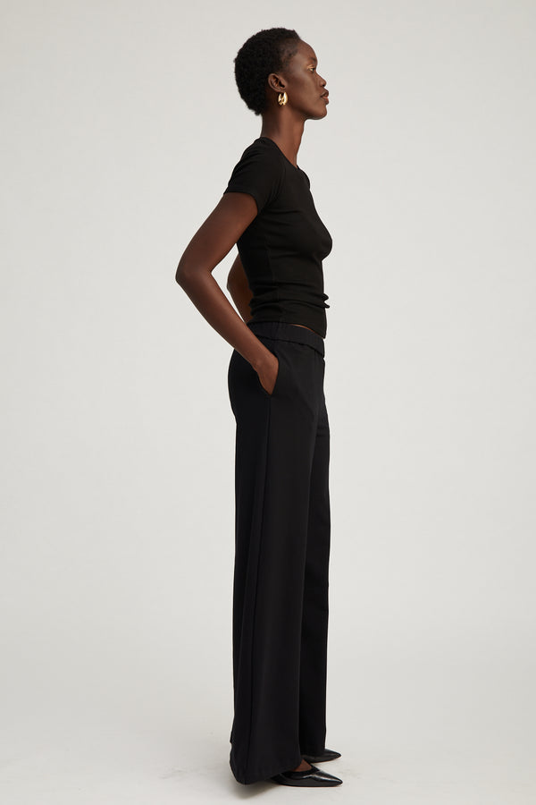 Sprwmn Black City Wide Leg Pants Black