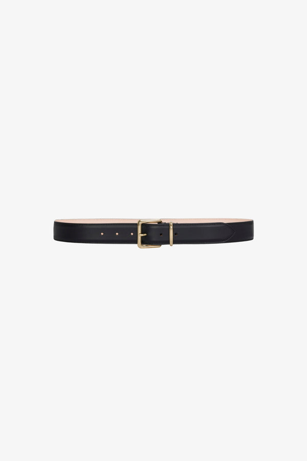 sprwmn Black Leather Clara Belt BLACK