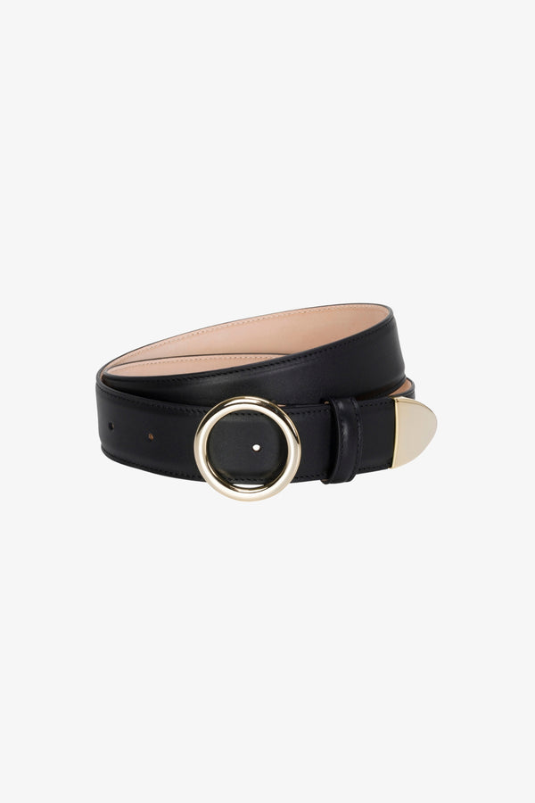 Sprwmn Black Leather Jackie Belt BLACK
