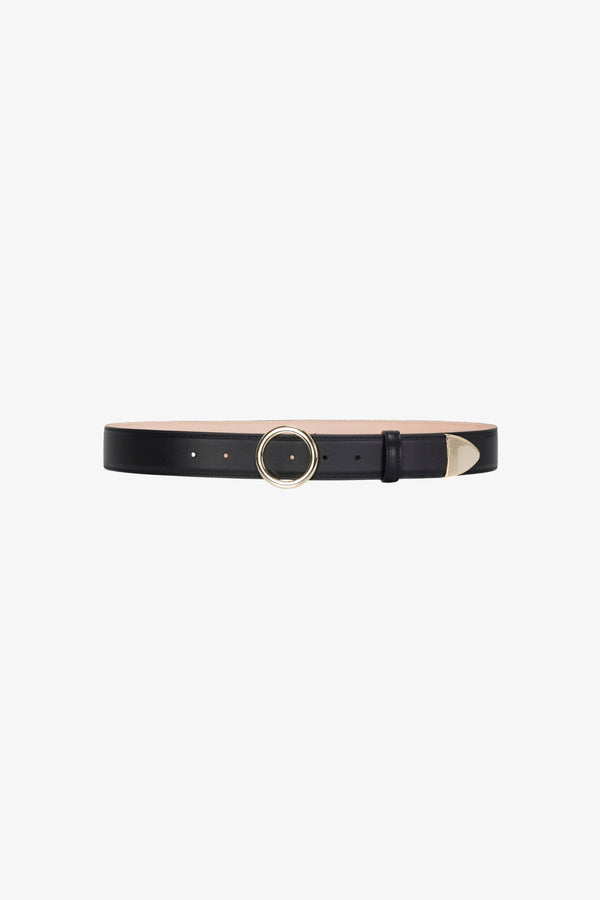 sprwmn Black Leather Jackie Belt BLACK