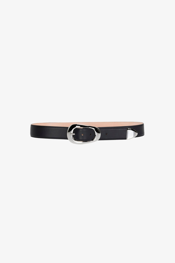 sprwmn Black Leather Kate Belt BLACK