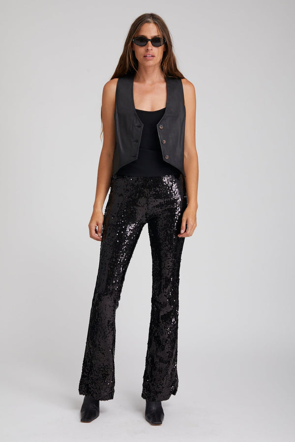 Sprwmn Black Leather Vest