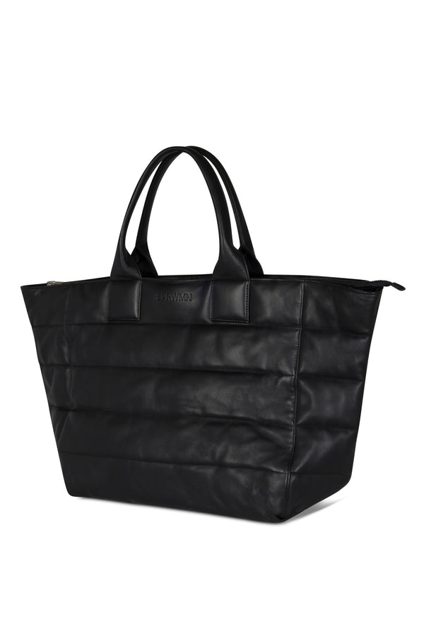 Sprwmn Black Leather Weekender Bag Black