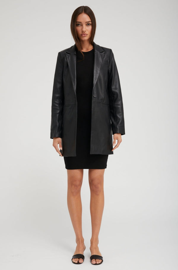 Sprwmn Black Rib Racer Pencil Dress Black