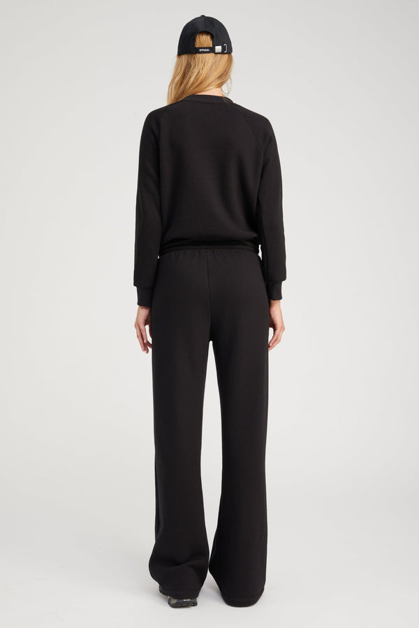 Sprwmn Black Shrunken Raglan Sweatshirt Black