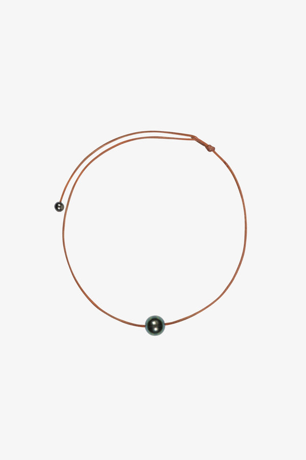 sprwmn Black Signature Pearl Choker Necklace BLACK