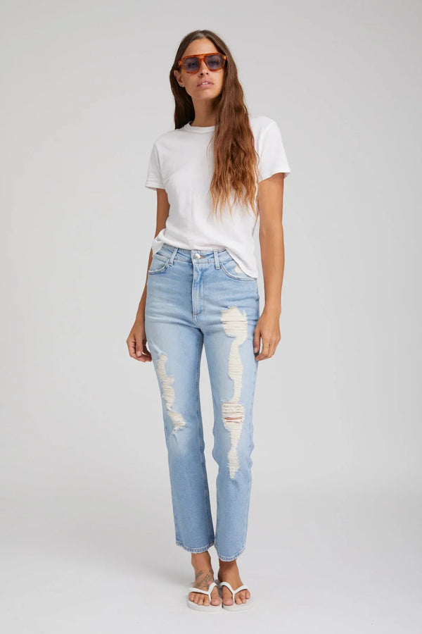 sprwmn Boyfriend Distressed Denim