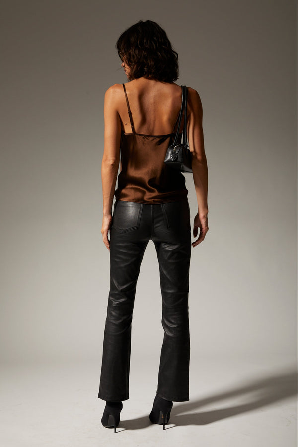 Sprwmn Brown Silk Spaghetti Strap Cami BROWN