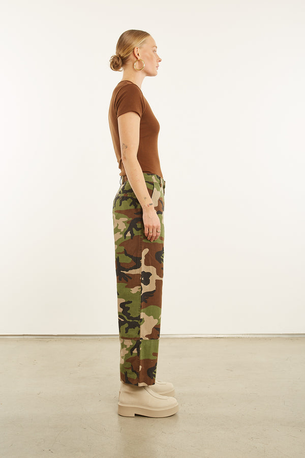 Sprwmn Camouflage Slash Pocket Trousers Camouflage