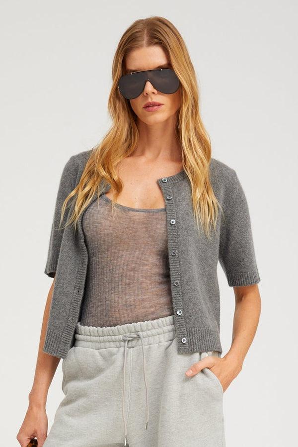 sprwmn Cashmere Anita Cardigan GREY