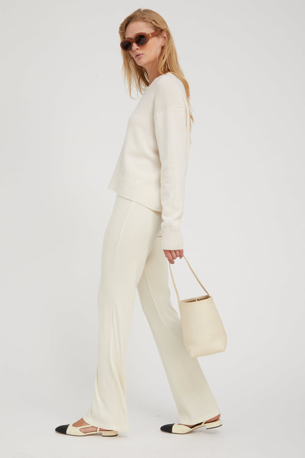 Sprwmn Cashmere Boxy Sweater Chalk