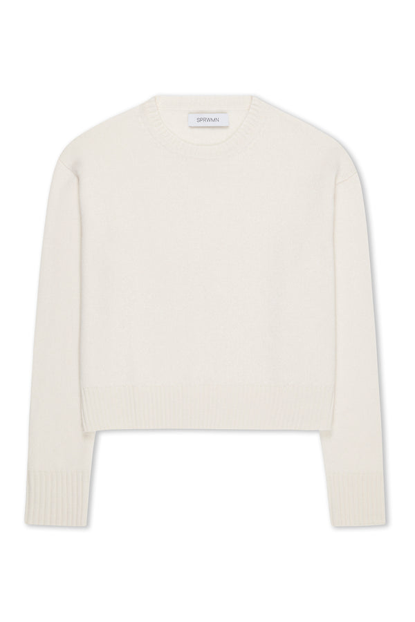 Sprwmn Cashmere Boxy Sweater Chalk