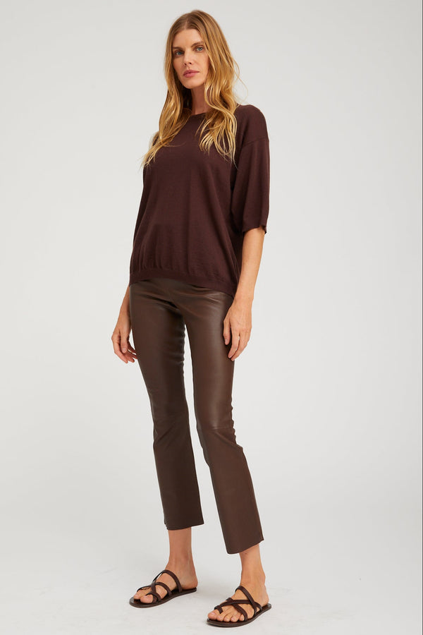 Sprwmn Cashmere Boxy Tee AMERICANO