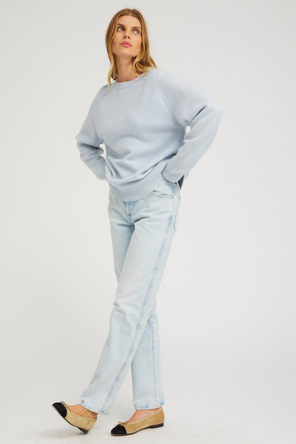 Sprwmn Cashmere Boyfriend Sweater BABY BLUE
