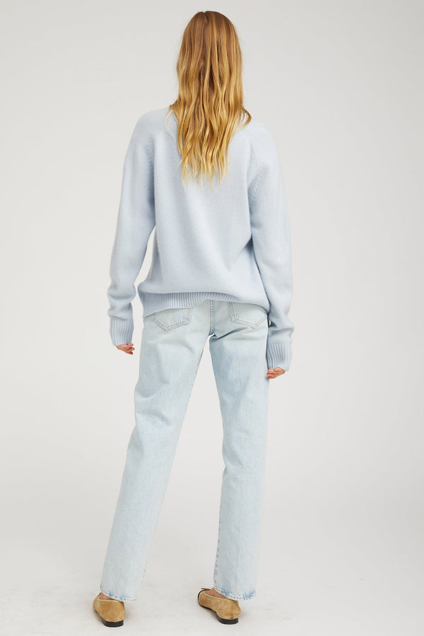 Sprwmn Cashmere Boyfriend Sweater BABY BLUE