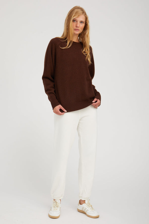Sprwmn Cashmere Boyfriend Sweater Mocha