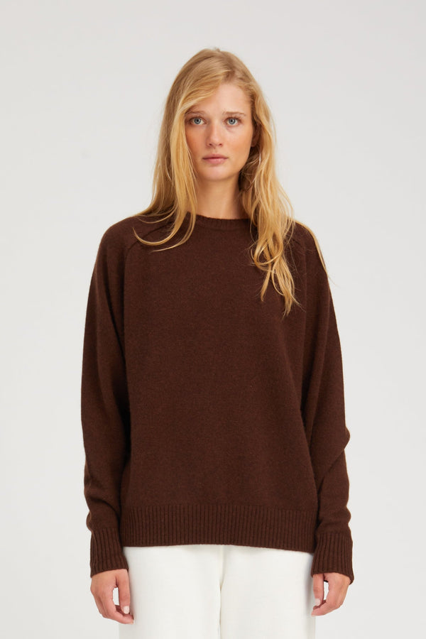 sprwmn Cashmere Boyfriend Sweater Mocha
