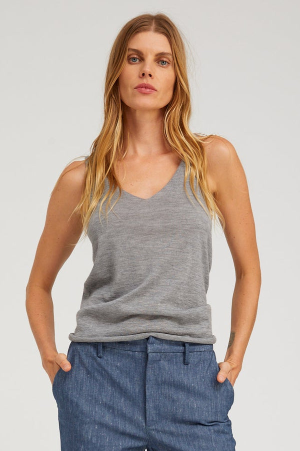 sprwmn Cashmere Camille Tank GREY