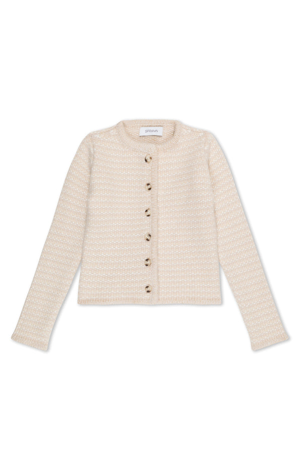 Sprwmn Cashmere Chunky Knit Cardigan Creamy Beige