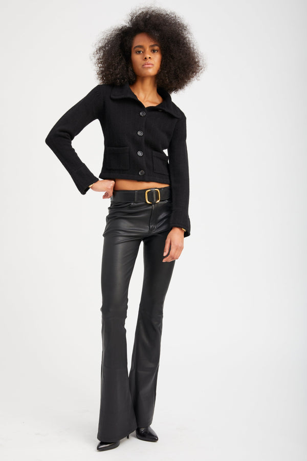 Sprwmn Cashmere Collared Cardigan Black