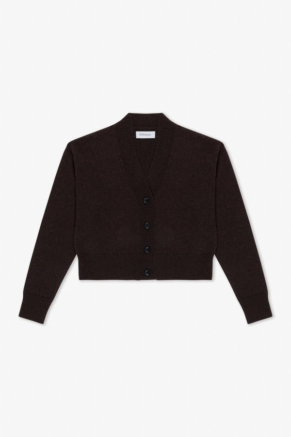 Sprwmn Cashmere Mia Cardigan COFFEE