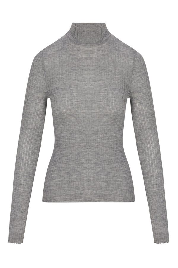 Sprwmn Cashmere Mock Neck GREY