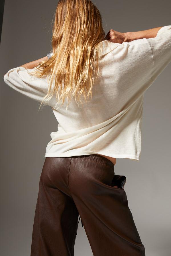 Sprwmn Cashmere Oversized Polo CHALK