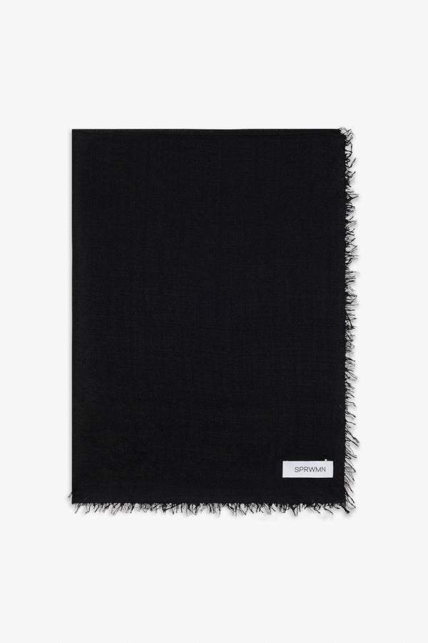 sprwmn Cashmere Pashmina Scarf BLACK