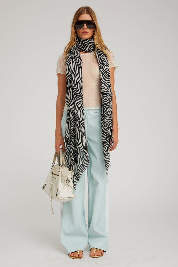 Sprwmn Cashmere Pashmina Scarf ZEBRA