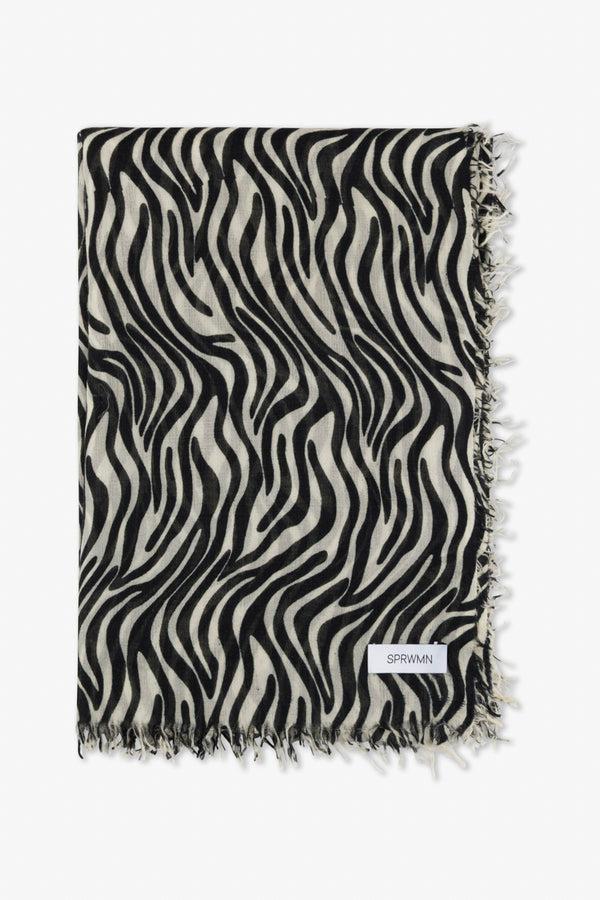 sprwmn Cashmere Pashmina Scarf ZEBRA