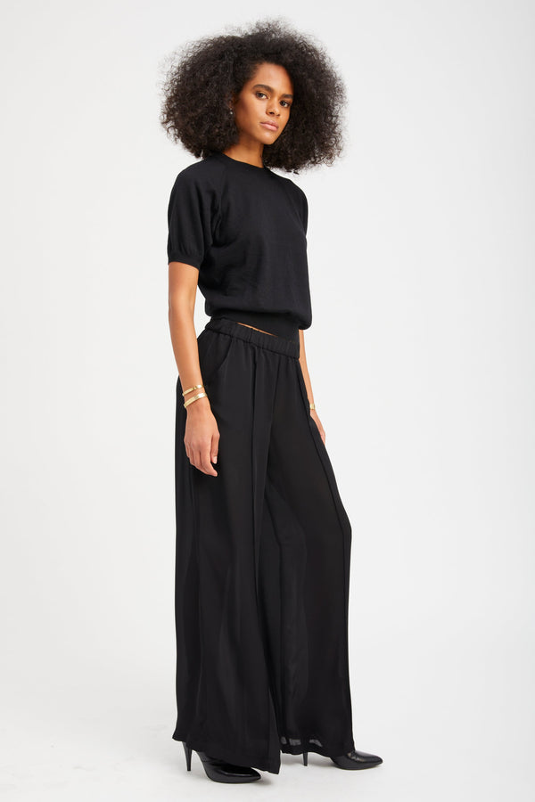 Sprwmn Cashmere Short Sleeve Raglan Sweater BLACK