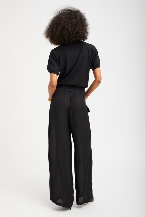 Sprwmn Cashmere Short Sleeve Raglan Sweater BLACK