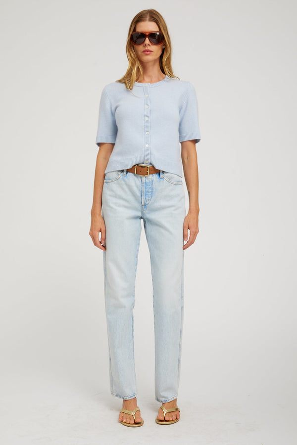 Sprwmn Cashmere Short Sleeve Raglan Sweater ICE