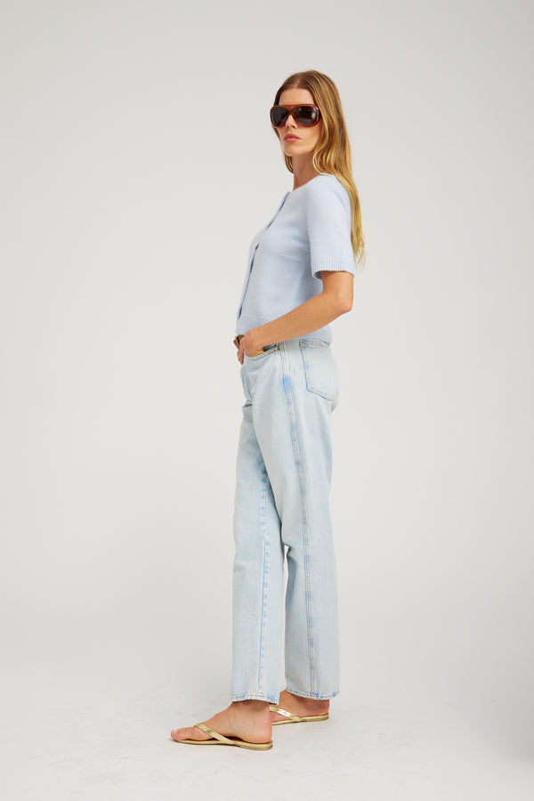 Sprwmn Cashmere Short Sleeve Raglan Sweater ICE