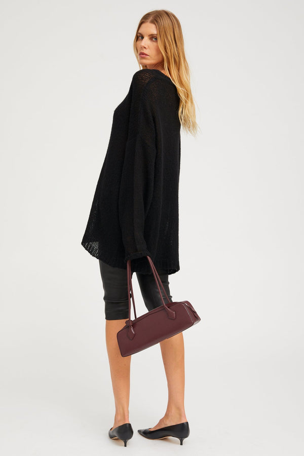Sprwmn Cashmere Silk Jade Sweater BLACK