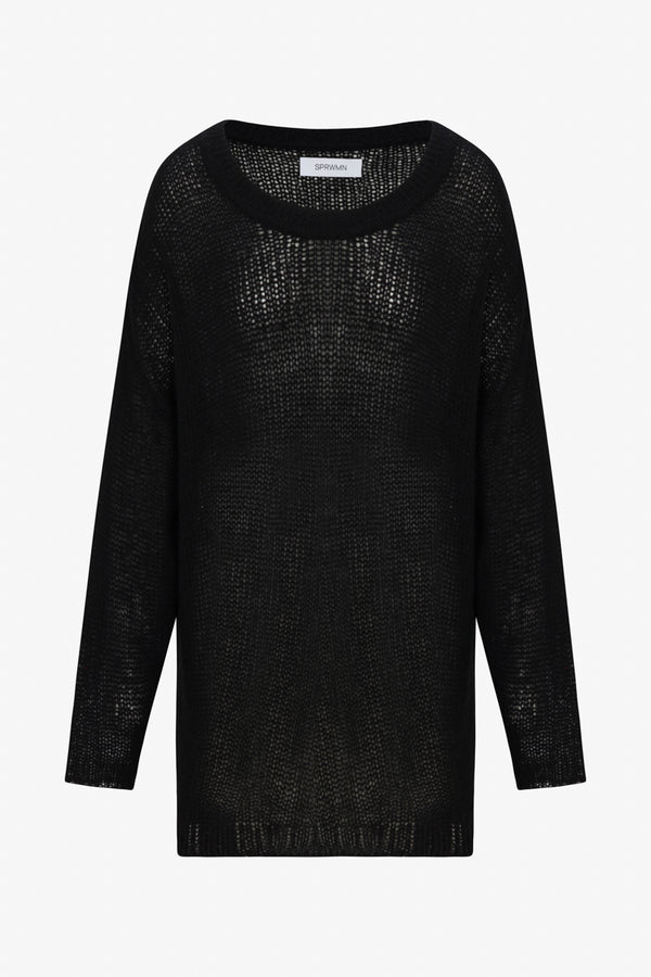 Sprwmn Cashmere Silk Jade Sweater BLACK
