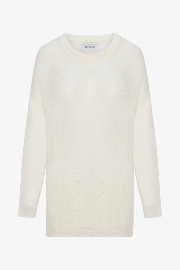 Sprwmn Cashmere Silk Jade Sweater IVORY