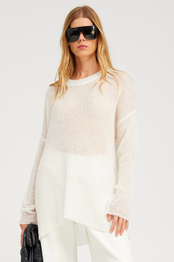 sprwmn Cashmere Silk Jade Sweater IVORY