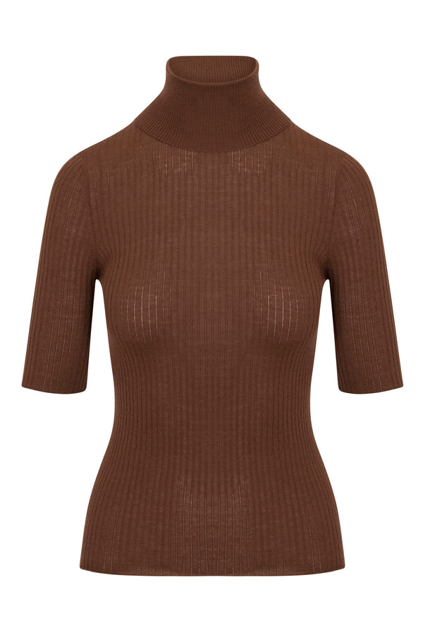 Sprwmn Cashmere Turtleneck Chocolate