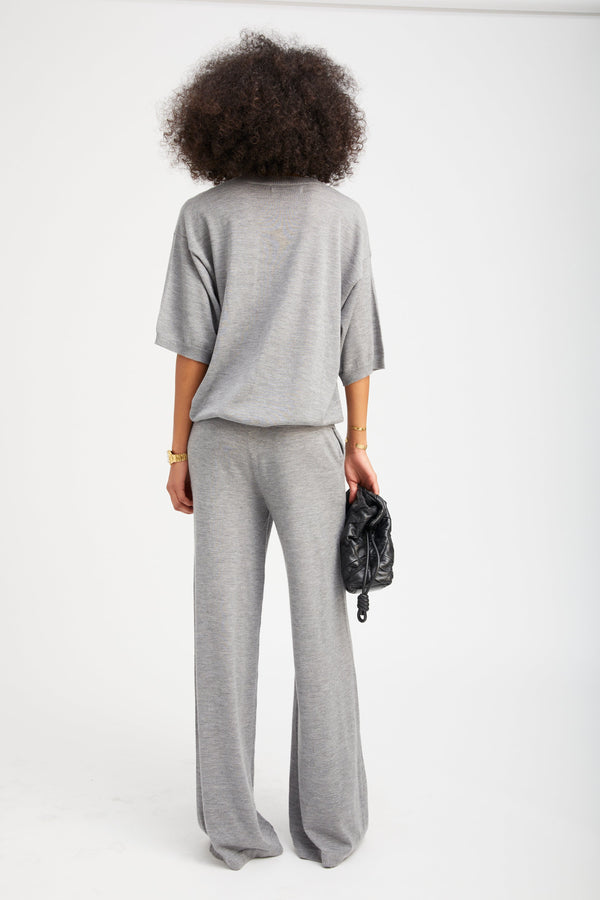 Sprwmn Cashmere Wide Leg Pants GREY