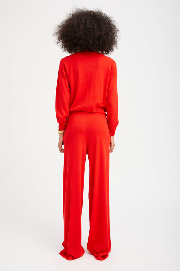 Sprwmn Cashmere Wide Leg Pants RED