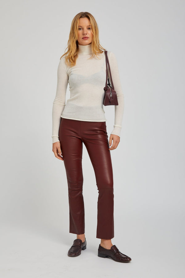 Sprwmn Chalk Cashmere Mock Neck