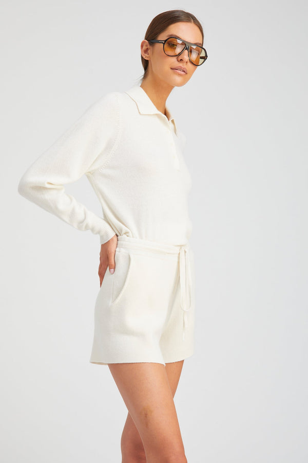 Sprwmn Chalk Cashmere Shorts CHALK