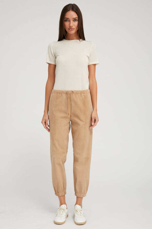 Sprwmn Chalk Ultra Fine Cashmere Tee Chalk