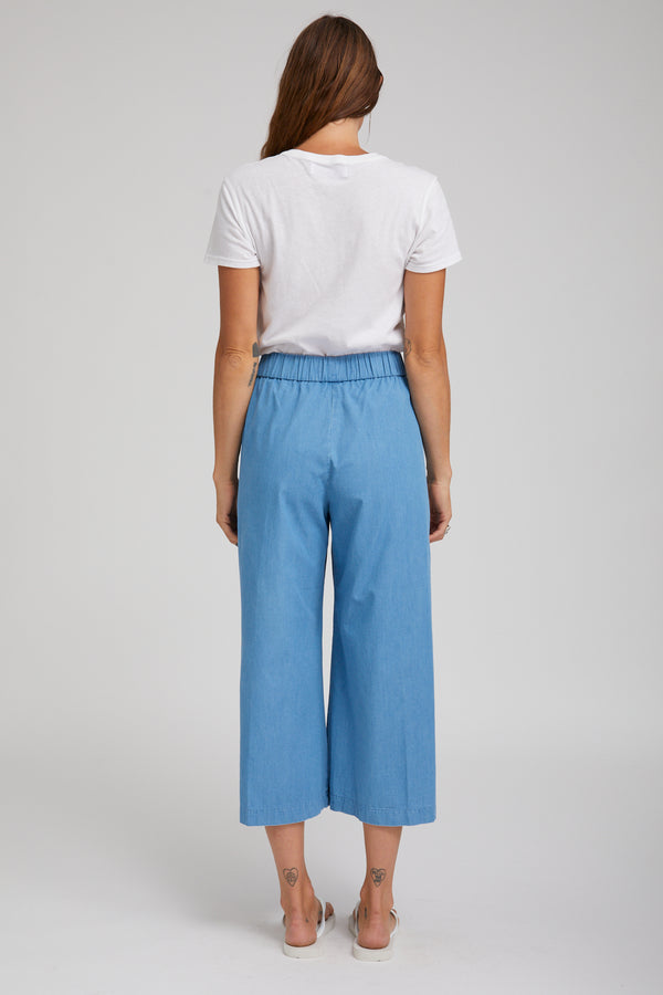 Sprwmn Chambray Culotte Blue