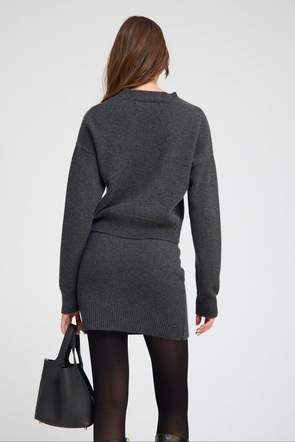Sprwmn Charcoal Cashmere Mia Cardigan CHARCOAL