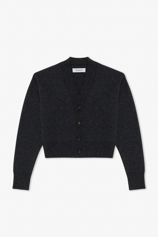 Sprwmn Charcoal Cashmere Mia Cardigan CHARCOAL