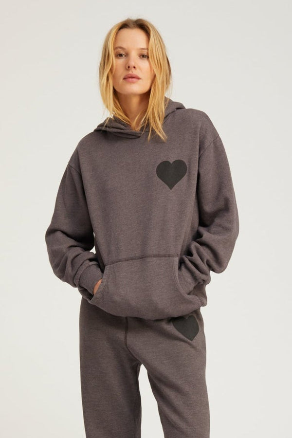 sprwmn Charcoal Heart Hoodie Charcoal