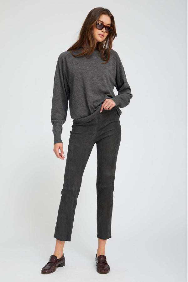 sprwmn Charcoal Suede Sophia Pull On CHARCOAL
